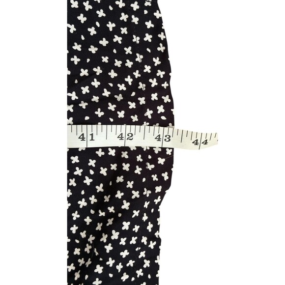 Bogner Women's Short Sleeve Button Down Dress Size 14 Navy White Print Pockets - Picture 11 of 16
